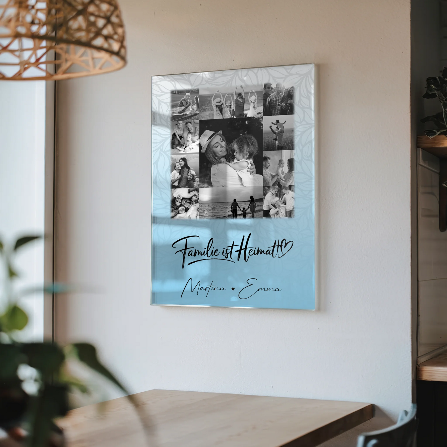 Wandbild Familie Personalisiert mit 11 Fotos Familie Ist Heimat Individuelles Geschenk