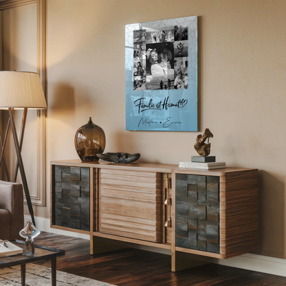 Wandbild Familie Personalisiert mit 11 Fotos Familie Ist Heimat Individuelles Geschenk