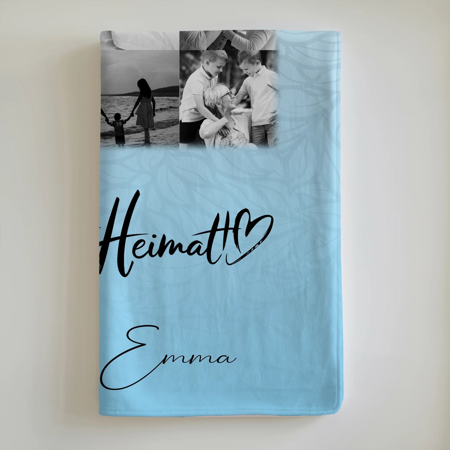 Personalisierte Namensdecke mit 11 Fotos Familie Ist Heimat Geschenk für Zuhause 6