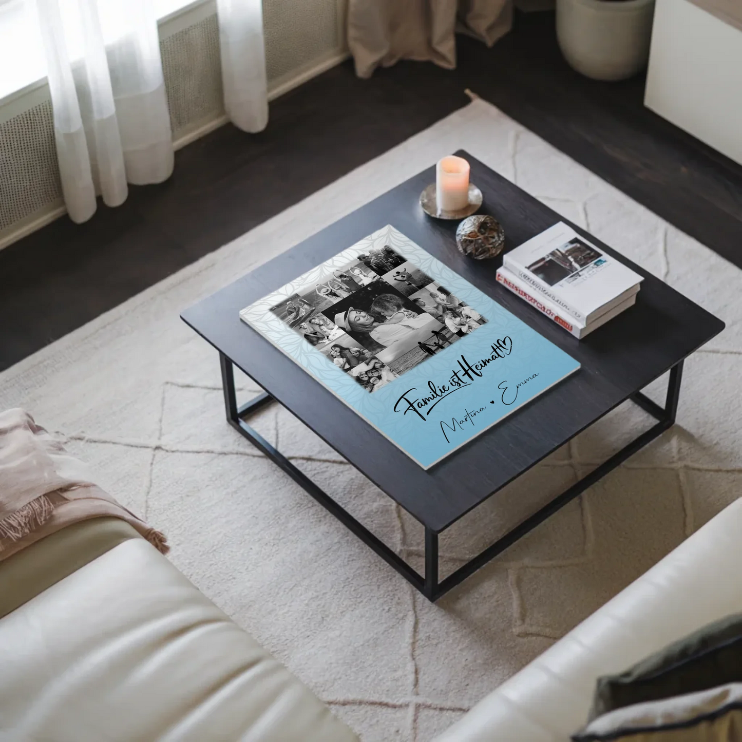 Familienbild Personalisiert Fotoboard mit 11 Fotos Familie Ist Heimat Geschenkidee für Zuhause 9