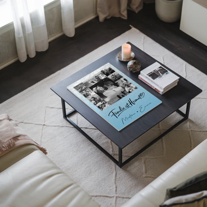 Familienbild Personalisiert Fotoboard mit 11 Fotos Familie Ist Heimat Geschenkidee für Zuhause
