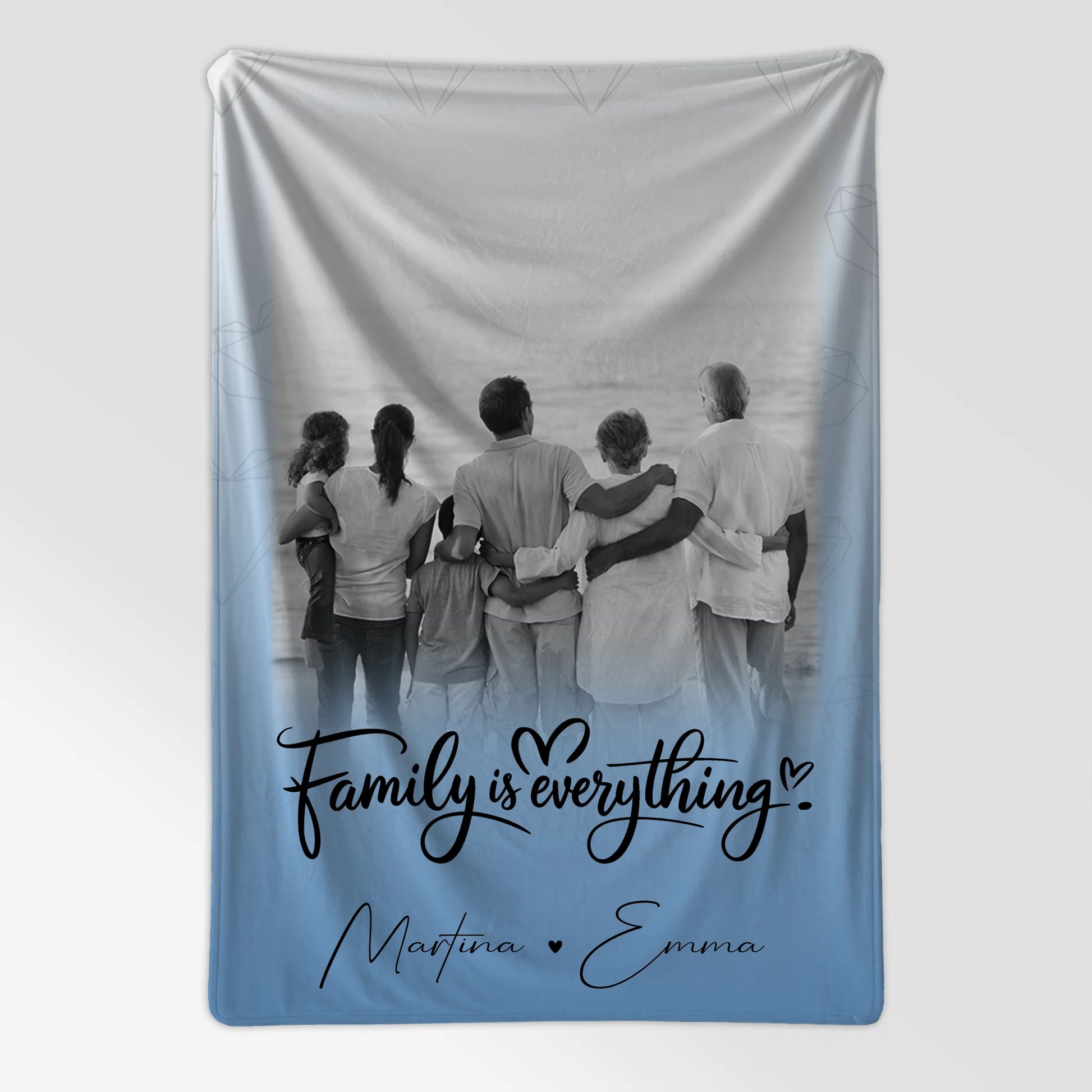 Decke Mit Namen 1 Foto Family Is Everything Personalisiertes Geschenk für Familie 7