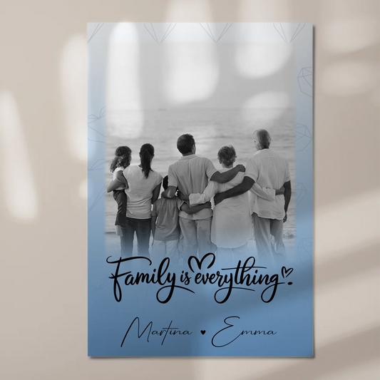 Wandbild Familie Personalisiert mit 1 Foto Family Is Everything Geschenk 1