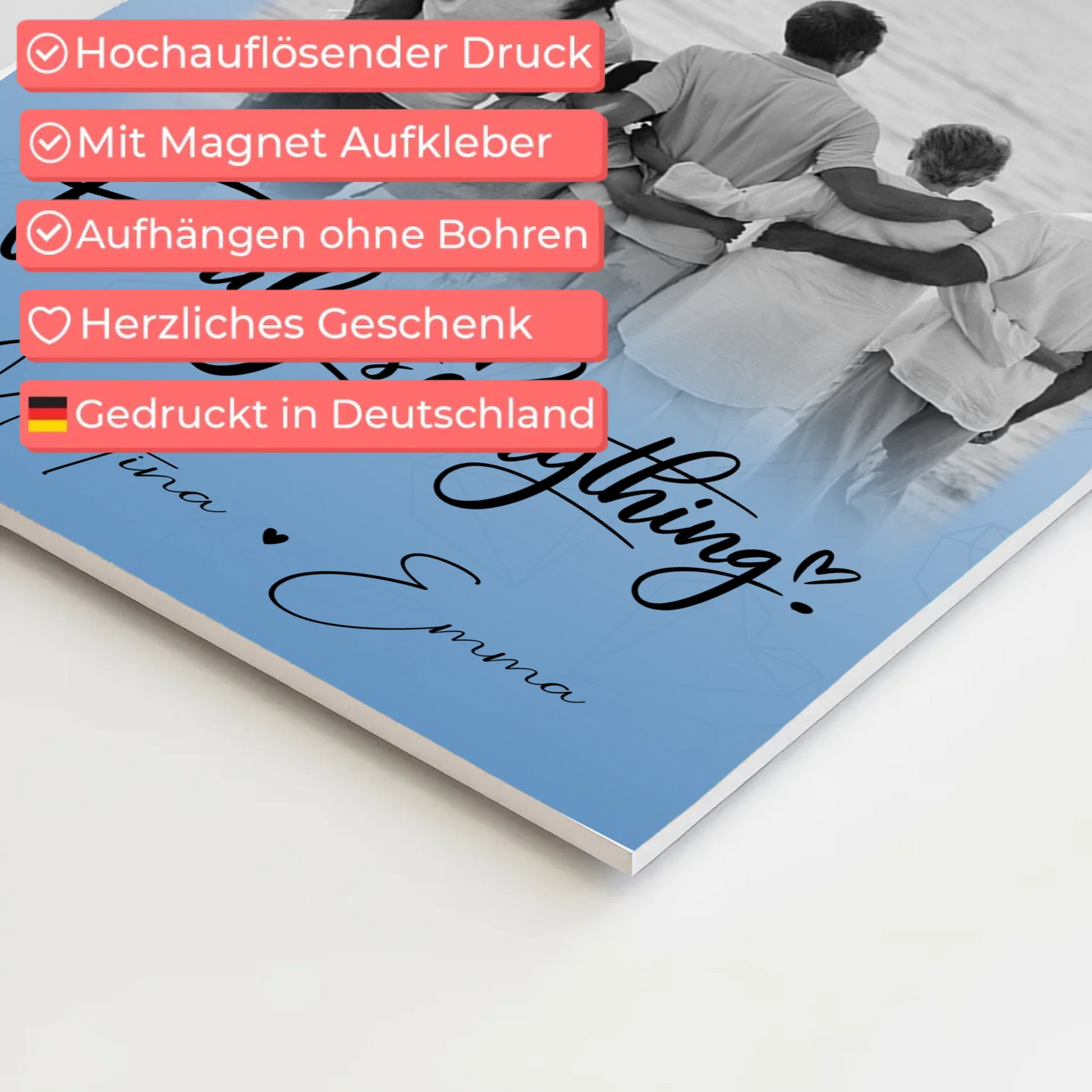 Wandbild Familie Personalisiert mit 1 Foto Family Is Everything Geschenk 4