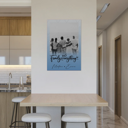 Wandbild Familie Personalisiert mit 1 Foto Family Is Everything Geschenk
