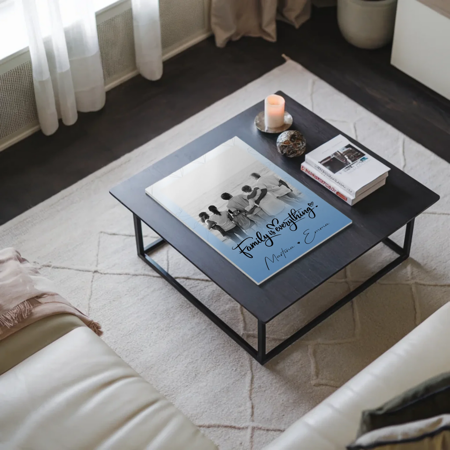 Wandbild Familie Personalisiert mit 1 Foto Family Is Everything Geschenk