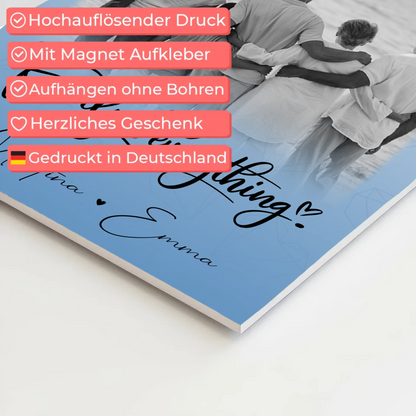 Wandbild Familie Personalisiert mit 1 Foto Family Is Everything Geschenk
