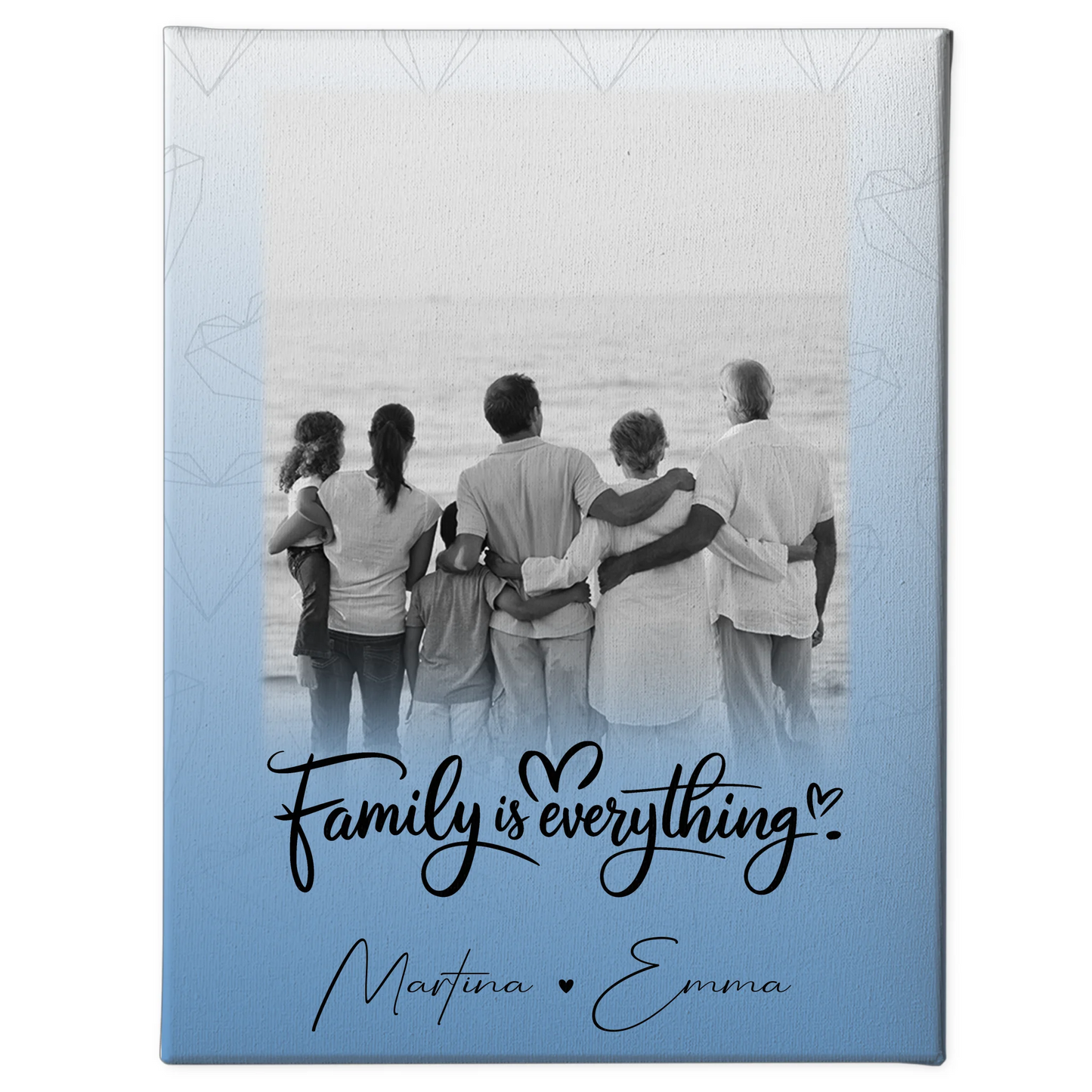 Leinwand Wandbild Familie Personalisiert mit 1 Foto Family Is Everything Geschenk 1