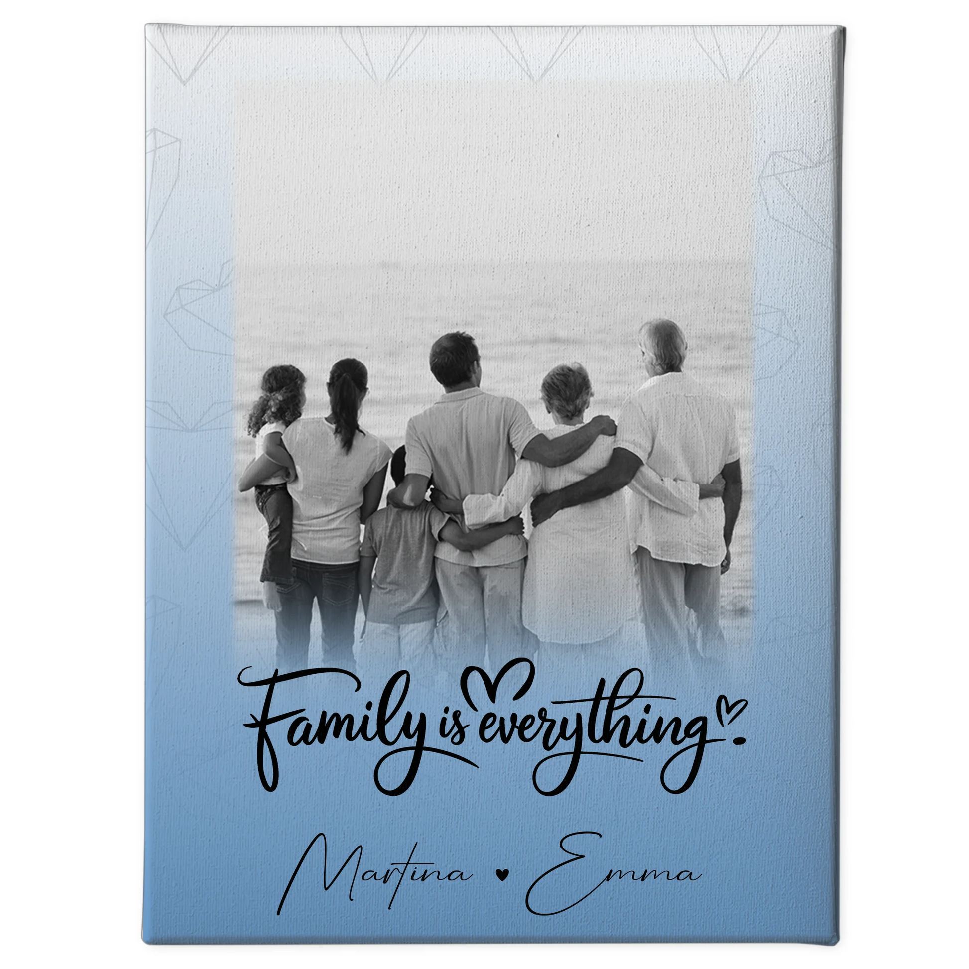 Leinwand Wandbild Familie Personalisiert mit 1 Foto Family Is Everything Geschenk 1