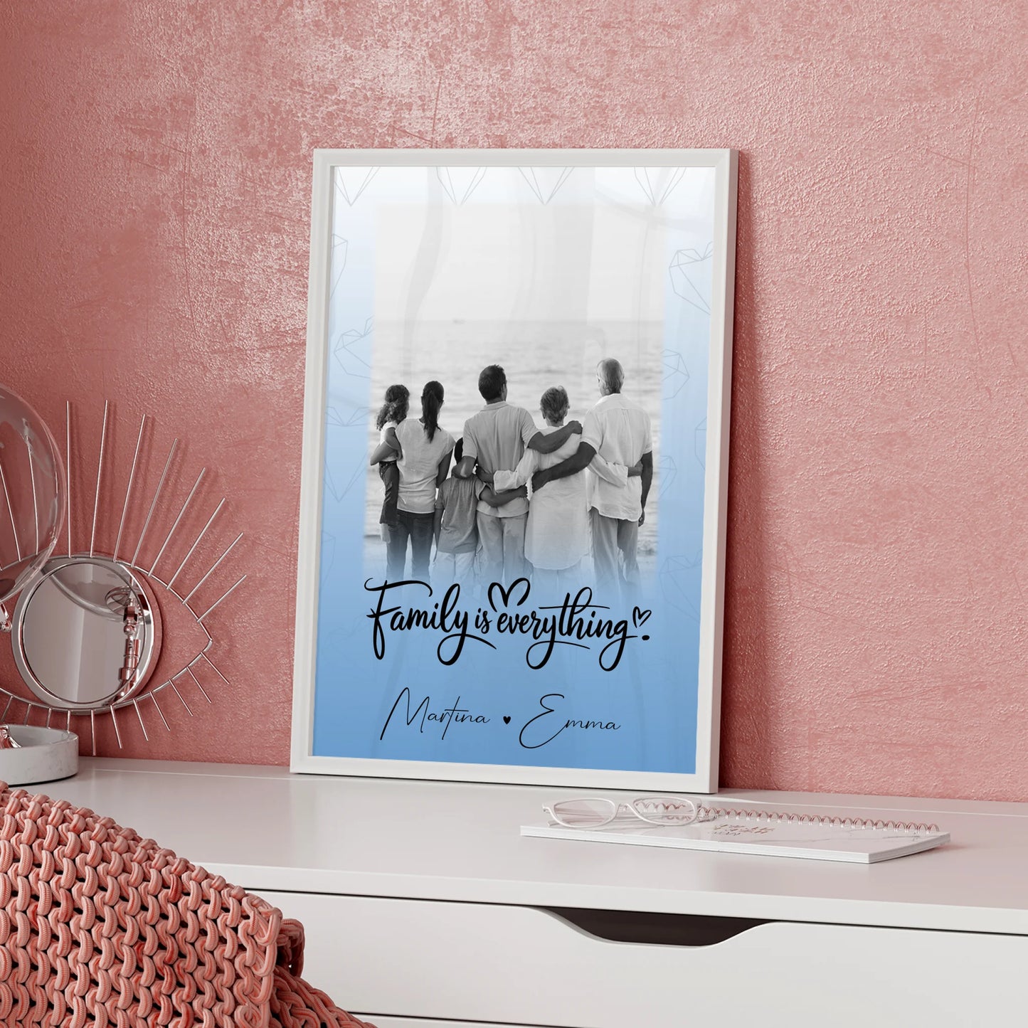 Personalisiertes Familienposter Mit Namen 1 Foto Family Is Everything Geschenk