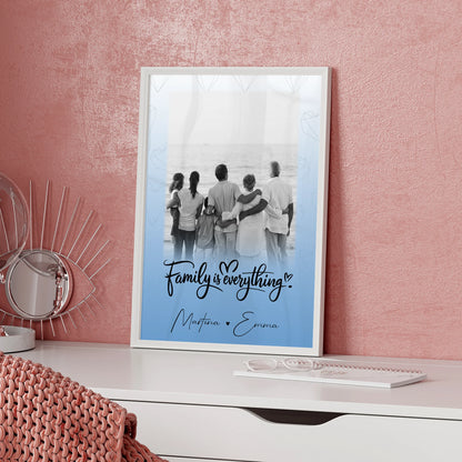 Personalisiertes Familienposter Mit Namen 1 Foto Family Is Everything Geschenk