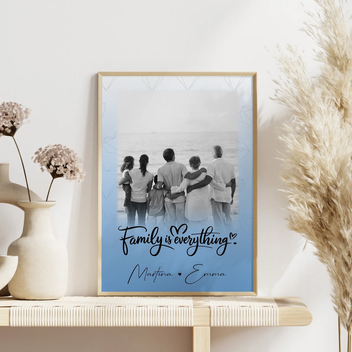Personalisiertes Familienposter Mit Namen 1 Foto Family Is Everything Geschenk