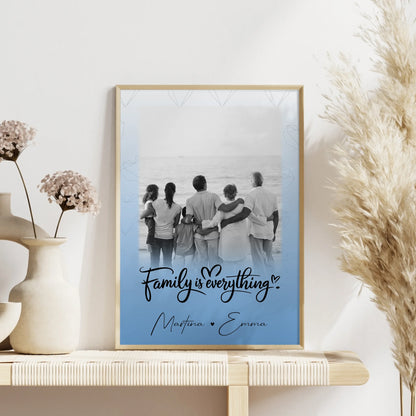 Personalisiertes Familienposter Mit Namen 1 Foto Family Is Everything Geschenk