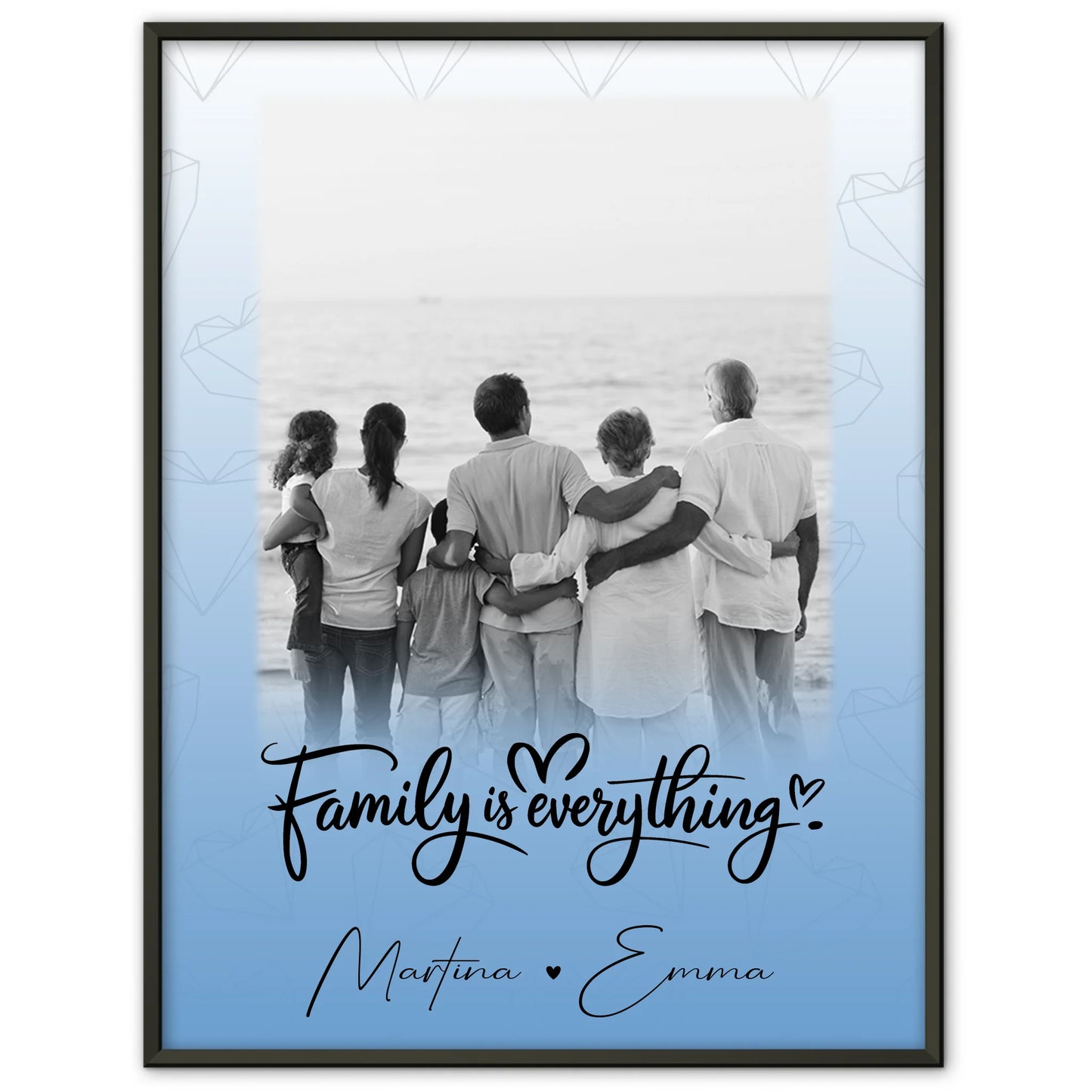 Personalisiertes Familienposter Mit Namen 1 Foto Family Is Everything Geschenk