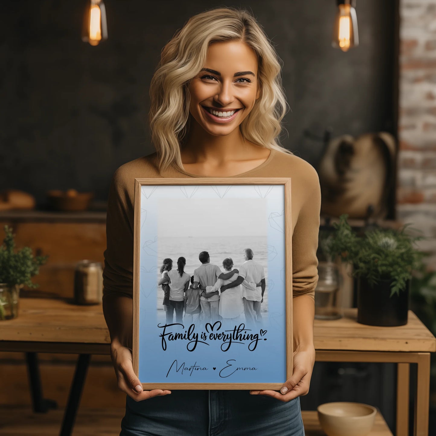 Personalisiertes Familienposter Mit Namen 1 Foto Family Is Everything Geschenk
