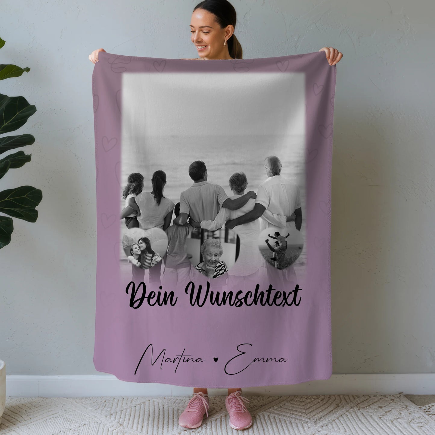 Decke Mit Namen 1 Foto 3 Herz Fotos Wunschtext Family Is Everything Personalisiert 1