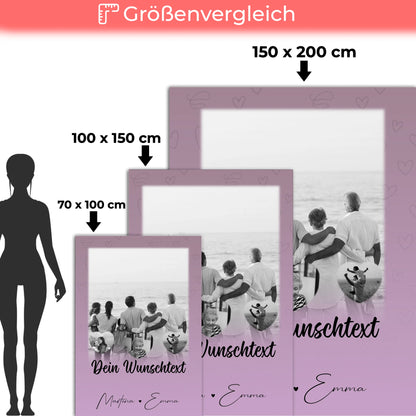Decke Mit Namen 1 Foto 3 Herz Fotos Wunschtext Family Is Everything Personalisiert 5