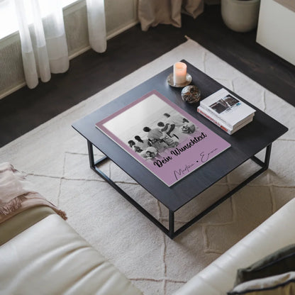 Familienbild Personalisiert Fotoboard mit 1 Foto 3 Herz Fotos Wunschtext Family Is Everything 3