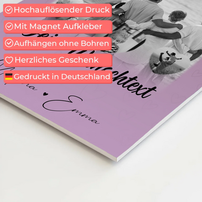 Familienbild Personalisiert Fotoboard mit 1 Foto 3 Herz Fotos Wunschtext Family Is Everything 10
