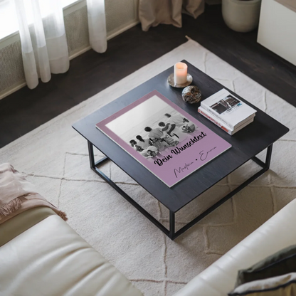 Familienbild Personalisiert Fotoboard mit 1 Foto 3 Herz Fotos Wunschtext Family Is Everything