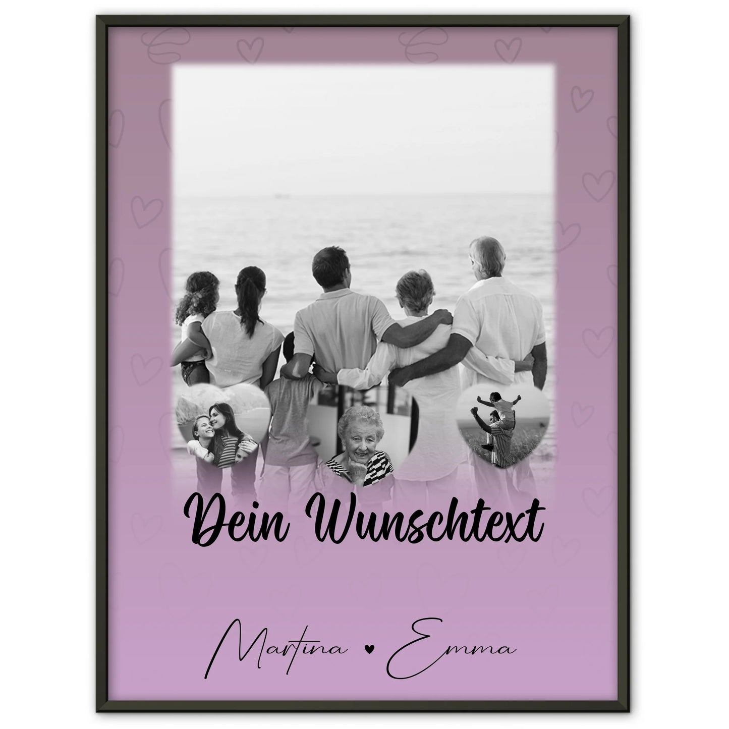 Poster Namen Familie 1 Foto 3 Herz Fotos Wunschtext Family Is Everything