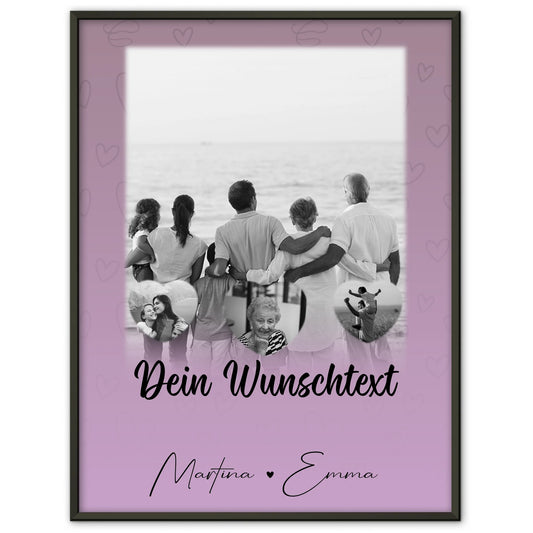 Poster Namen Familie 1 Foto 3 Herz Fotos Wunschtext Family Is Everything