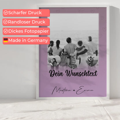 Poster Namen Familie 1 Foto 3 Herz Fotos Wunschtext Family Is Everything