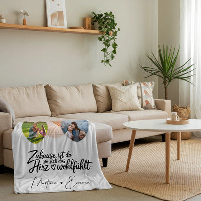 Personalisierte Kuscheldecke Mit Namen 3 Herz Fotos Das Herz Wohlfühlt für Liebe und Gemütlichkeit 4