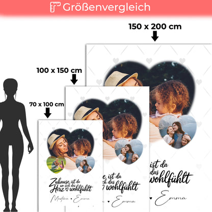 Personalisierte Kuscheldecke Mit Namen 3 Herz Fotos Das Herz Wohlfühlt für Liebe und Gemütlichkeit 5