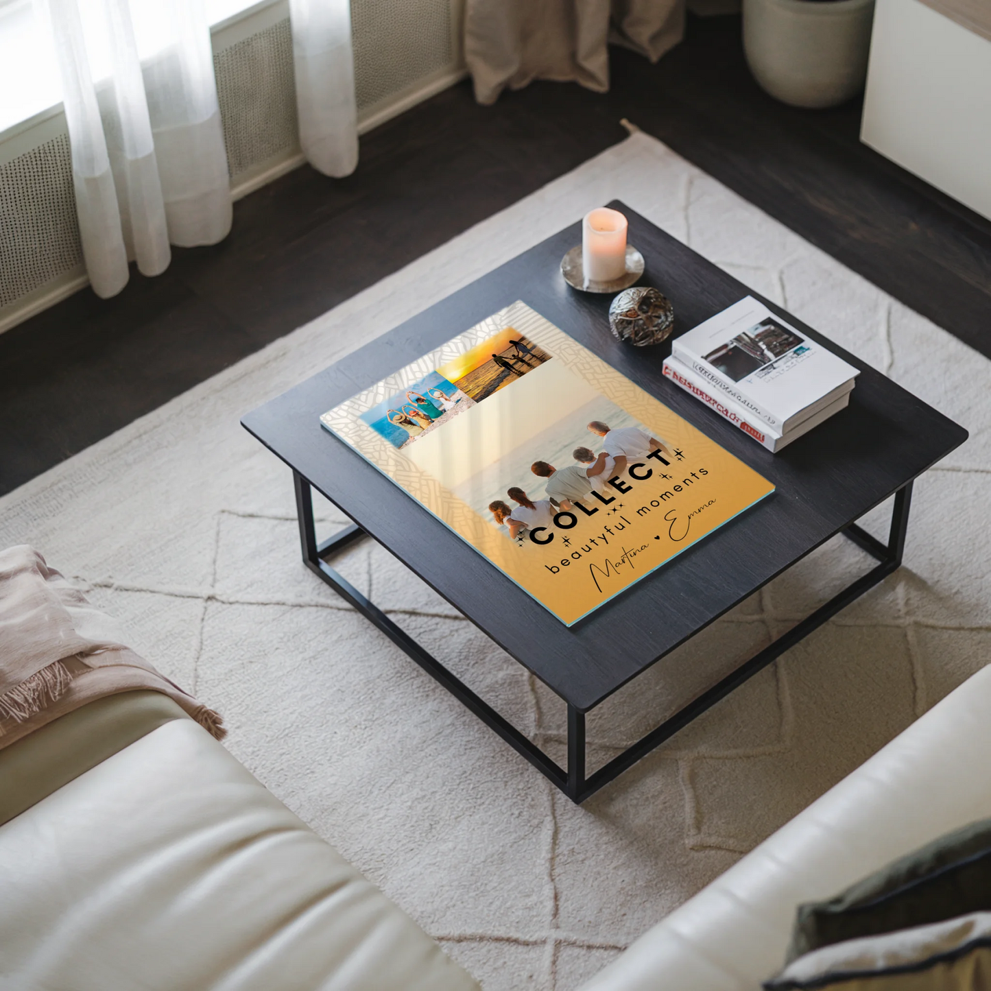 Wandbild Familie Personalisiert mit 3 Fotos Collect Beautiful Moments für einzigartige Dekoration