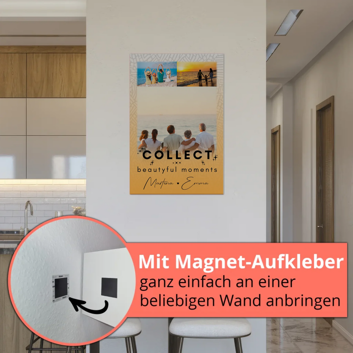 Wandbild Familie Personalisiert mit 3 Fotos Collect Beautiful Moments Individuell gestaltet 5