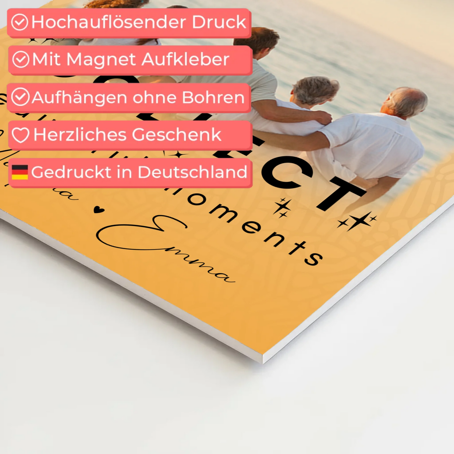 Wandbild Familie Personalisiert mit 3 Fotos Collect Beautiful Moments Individuell gestaltet