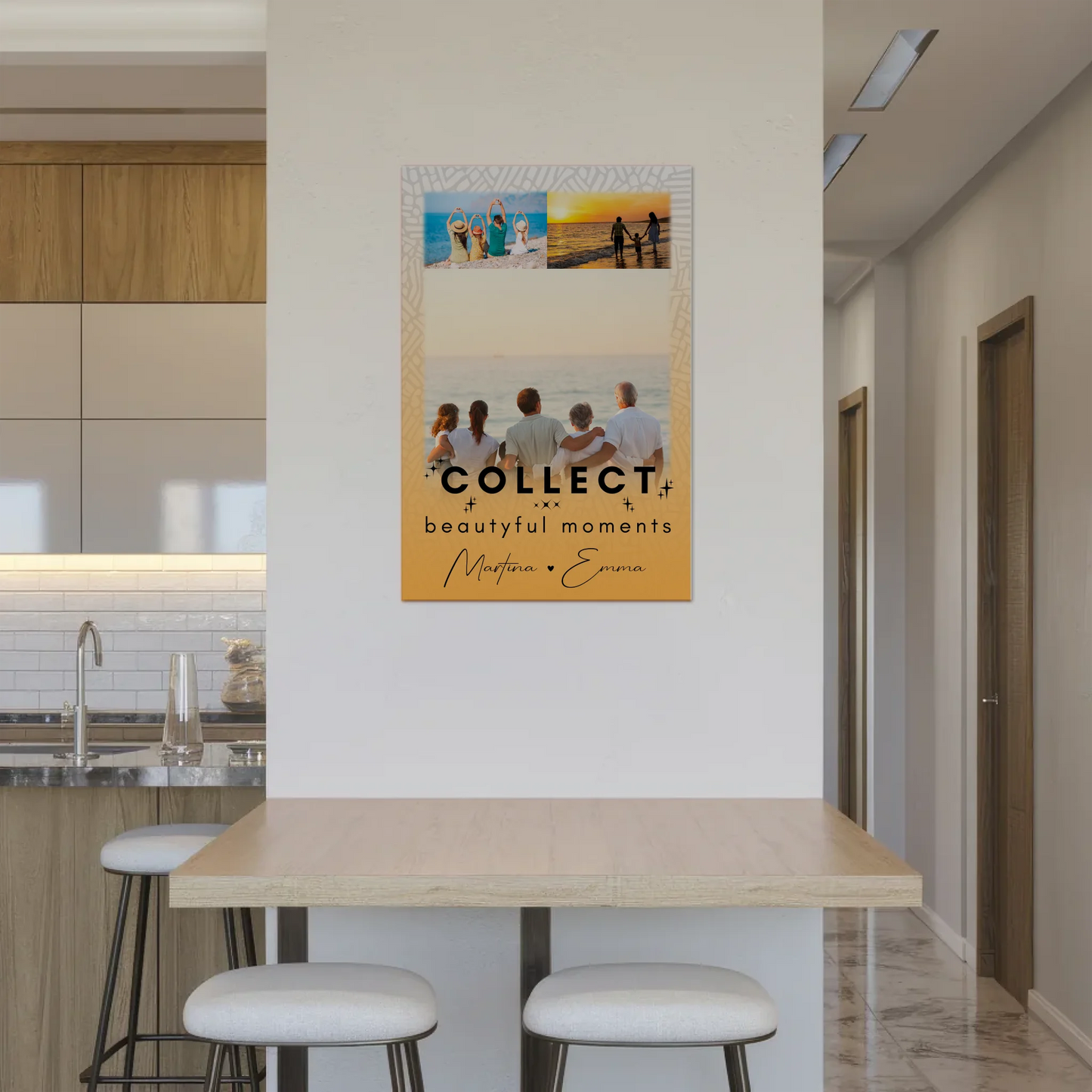 Wandbild Familie Personalisiert mit 3 Fotos Collect Beautiful Moments Individuell gestaltet