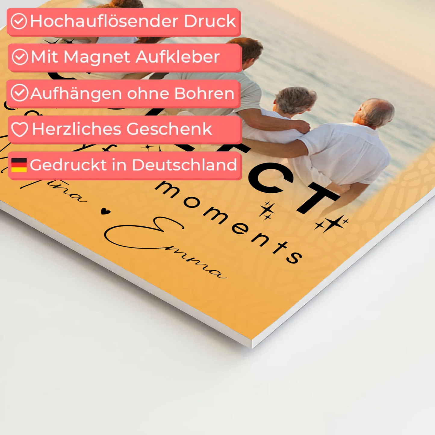 Wandbild Familie Personalisiert mit 3 Fotos Collect Beautiful Moments Individuell gestaltet