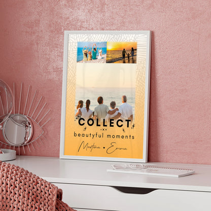 Personalisiertes Familienposter mit Namen und 3 Fotos Collect Beautyful Moments