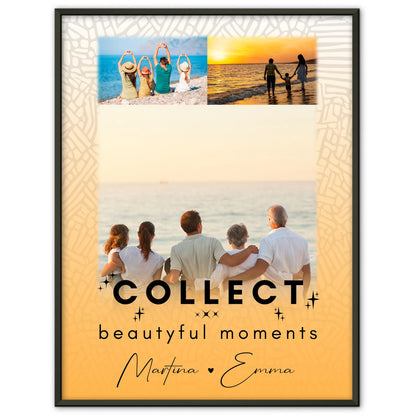 Personalisiertes Familienposter mit Namen und 3 Fotos Collect Beautyful Moments