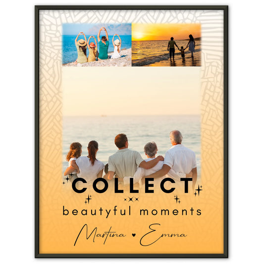 Personalisiertes Familienposter mit Namen und 3 Fotos Collect Beautyful Moments