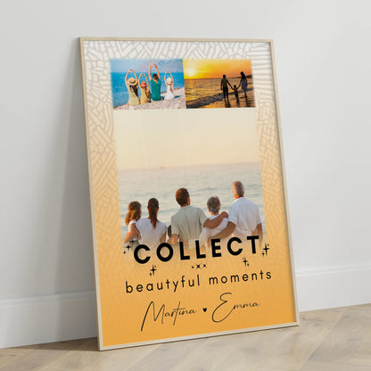 Personalisiertes Familienposter mit Namen und 3 Fotos Collect Beautyful Moments