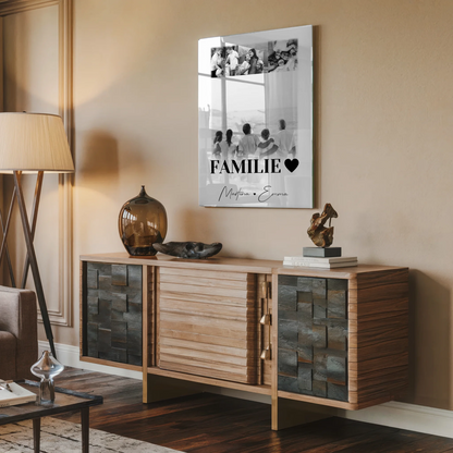 Wandbild Familie Personalisiert mit 4 Fotos für schöne Familienmomente