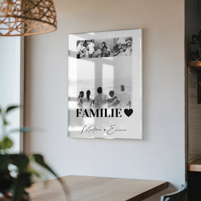 Wandbild Familie Personalisiert mit 4 Fotos für schöne Familienmomente