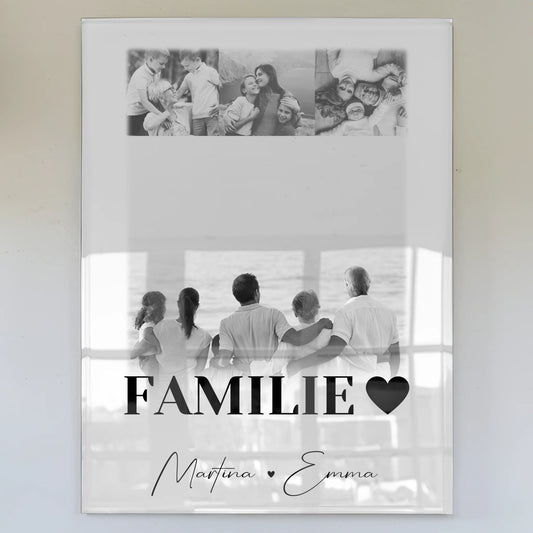 Wandbild Familie Personalisiert mit 4 Fotos für schöne Familienmomente