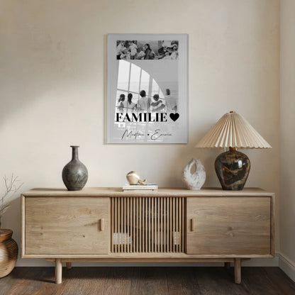 Wandbild Familie Personalisiert mit 4 Fotos für schöne Familienmomente