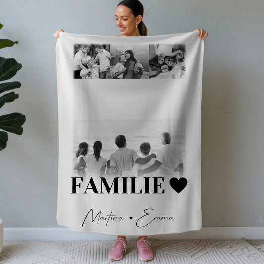 Personalisierte Kuscheldecke Mit Namen 4 Fotos Familie Geschenkidee 1