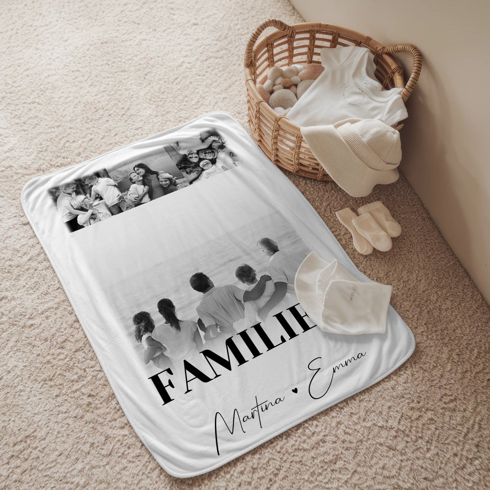 Personalisierte Kuscheldecke Mit Namen 4 Fotos Familie Geschenkidee 2