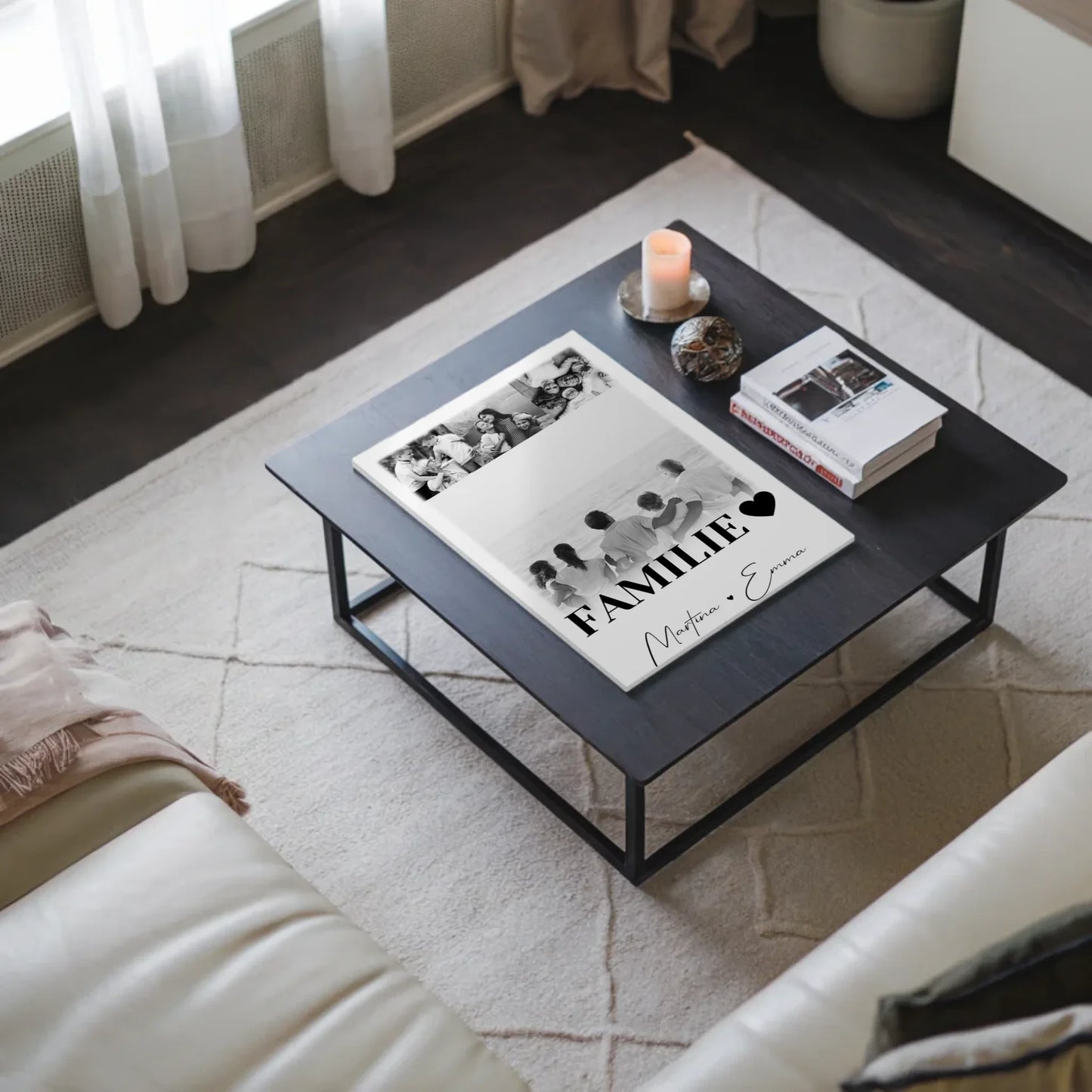 Familienbild Personalisiert mit 4 Fotos für die Familie Geschenke 3