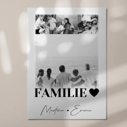 Familienbild Personalisiert mit 4 Fotos für die Familie Geschenke 7