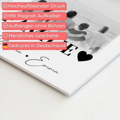 Familienbild Personalisiert mit 4 Fotos für die Familie Geschenke 10