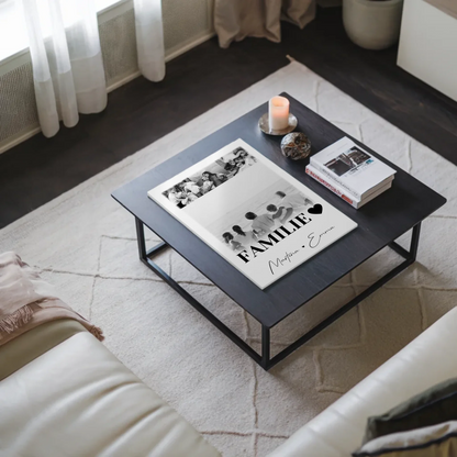 Familienbild Personalisiert mit 4 Fotos für die Familie Geschenke