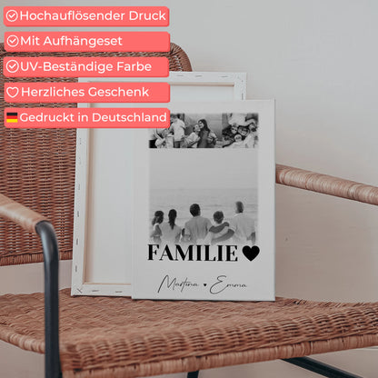 Personalisierte Leinwand Mit Spruch 4 Fotos Familie Geschenk für Zuhause 5