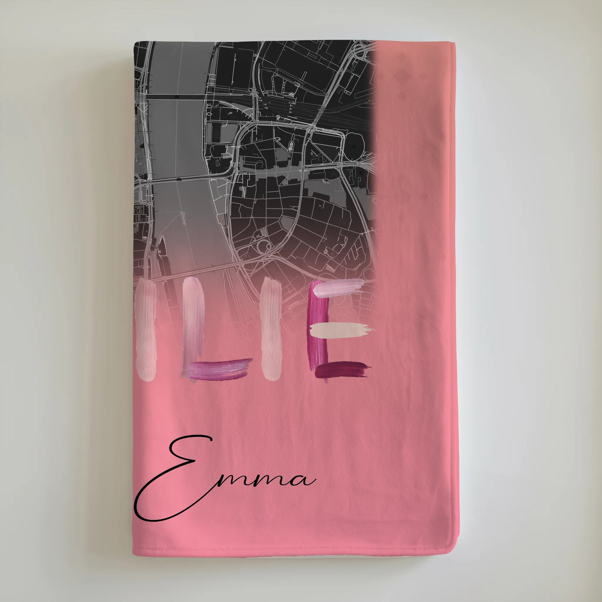 Personalisierte Kuscheldecke Mit Namen 4 Fotos Karte Familie Geschenk für Familie 6